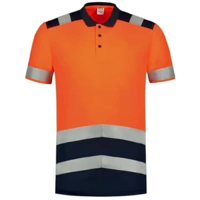 Afbeelding van Tricorp 203007 Poloshirt High Vis Bicolor Fluo Geel/Inkt L