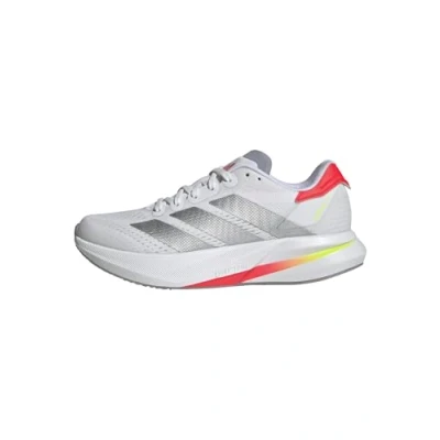 Afbeelding van adidas Performance Duramo Speed 2 Hardloopschoenen voor op de weg, Dames, Maat: 40 2/3, Footwear white/silver metallic/lucid red