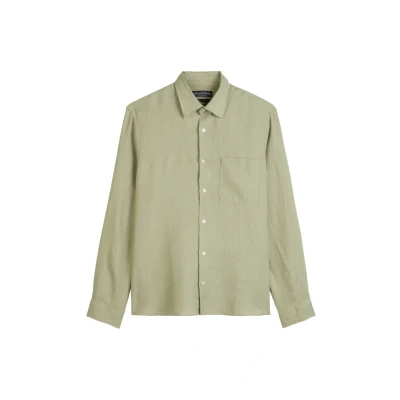 Afbeelding van Marc O&#039;Polo KENT COLLAR, LONG SLEEVES, ONE Rectangular Chest POCKET, Style Overhemd, Heren, Maat: 3XL, Summer sage