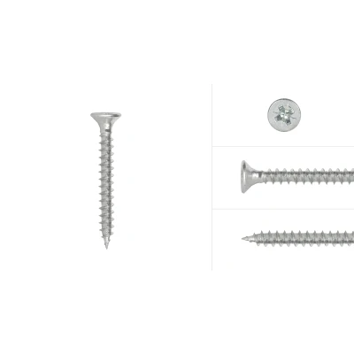 Afbeelding van Wovar Spaanplaatschroeven Verzinkt 4 x 40 mm Pozidrive Voldraad 200 Stuks