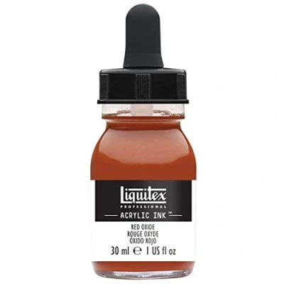 Image de Liquitex 4260335 Peinture acrylique professionnelle liquide Encre 30 ml aérographe hautement pigmentée Rouge oxyde
