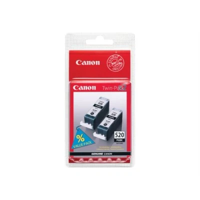 Image de Canon PGI 520BK Twin Pack de 2 19 ml noir original boîte suspension réservoir d&#039;encre pour PIXMA iP3600, iP4700, MP540, MP550, MP560, MP620, MP630, MP640, MP980, MP990, MX860, MX870