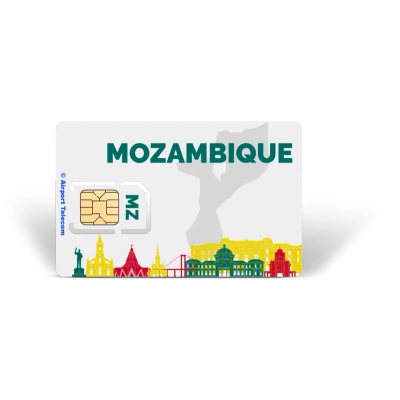 Afbeelding van Simkaart Mozambique 12GB Data Prepaid Met Snel 4G/5G Internet En Bellen Op Reis In Afrika Airport Telecom