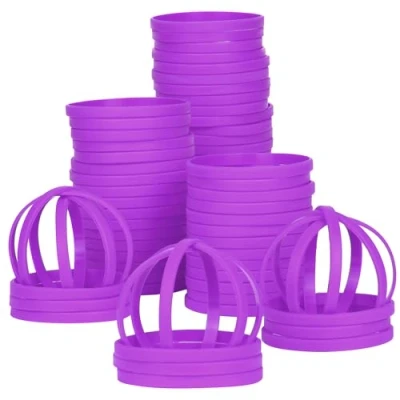 Afbeelding van LVNRIDS 50 stuks siliconen armbanden, vriendschapsarmbanden voor mannen en vrouwen, lengte 20,3 cm, elastische rubberen cadeau leraren, feestdecoratie, paars