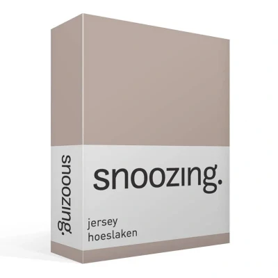 Afbeelding van Snoozing Jersey Hoeslaken 100% gebreide katoen 180x210/220 cm Taupe