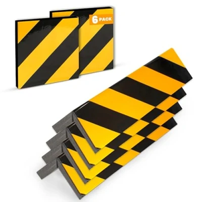 Afbeelding van Set van 6 parkeerbescherming voor auto, 40 x 20 2 cm, geel