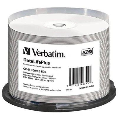 Image de Verbatim DataLifePlus CD R x 50 700 Mo support de stockage