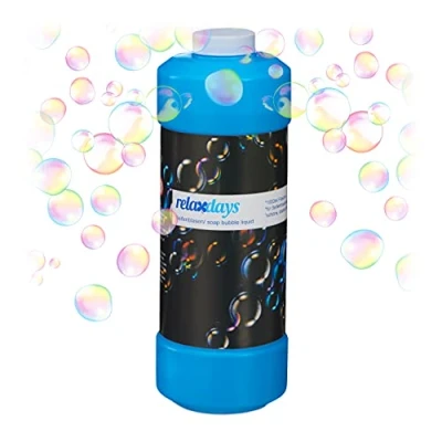 Afbeelding van Relaxdays 3 x 1 liter bellenblaas navulling voor bellenblaasmachine bellenblaaspistool