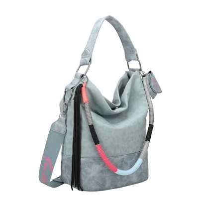 Afbeelding van Fritzi aus Preussen Olga Rainbow Sky Leo Soft Blue Shopper boodschappentas voor dames, blauw, eenheidsmaat