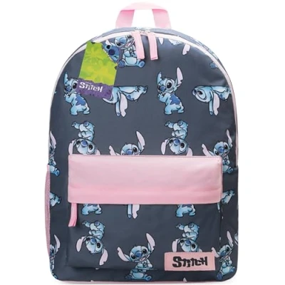 Afbeelding van Disney Stitch Kinderrugzak, schooltas voor meisjes, Blauw/Roze