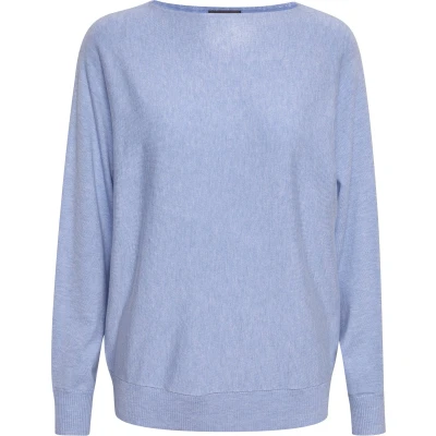 Afbeelding van Culture Annemarie Batwing Trui, Dames, Maat: Large, Blue