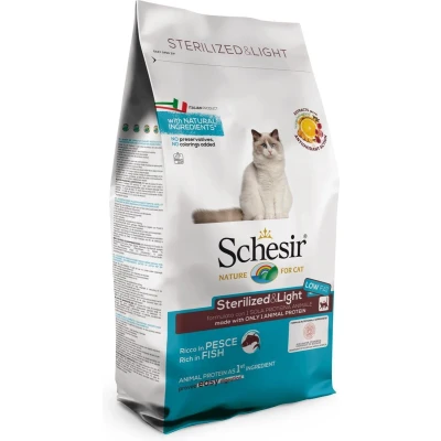 Afbeelding van 8x Schesir Kat Dry Sterilized Vis 400 gr