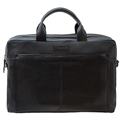 Afbeelding van Pride and Soul Aktetas NOMAD 30x42x13cm leer zwart JU 47530