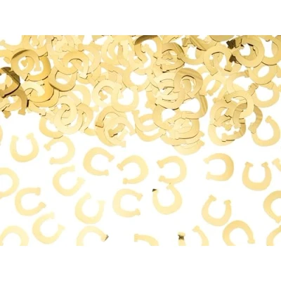 Afbeelding van Partydeco Hoefijzer strooidecoratie, goud