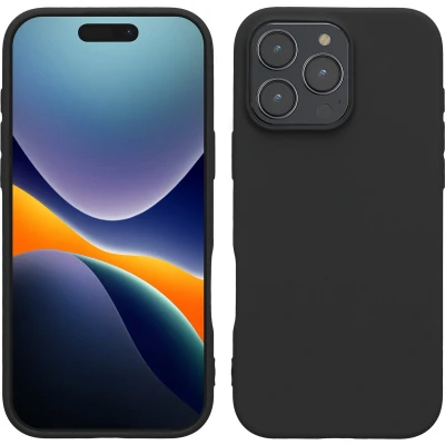 Afbeelding van kwmobile telefoonhoesje geschikt voor Apple iPhone 16 Pro Max Hoesje smartphone Back cover in mat zwart