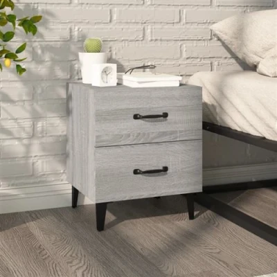 Afbeelding van Nachtkastje 40x35x47,5 cm grijs sonoma eikenkleurig