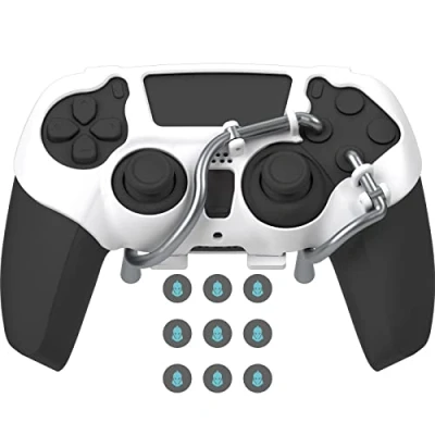 Afbeelding van EXknight Leverback V2 PS5 pallets, adapter voor knoppen aan de achterkant controller, aanpassing met duimgrepen (wit)