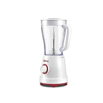 Afbeelding van Girmi FR46 Elektrische mixer, 1,5 liter, 2 snelheden met puls, 4 roestvrijstalen messen, doseerdop, veiligheidsvoorziening, wit/rood