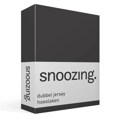 Afbeelding van Snoozing Dubbel Jersey Hoeslaken Eenpersoons 80/90x200 cm Antraciet