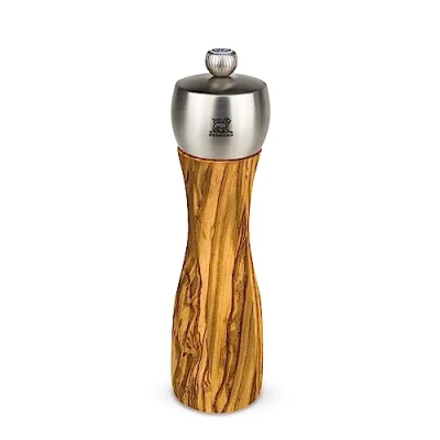 Image de Peugeot Moulin à sel manuel en bois d&#039;olivier et inox 20 cm