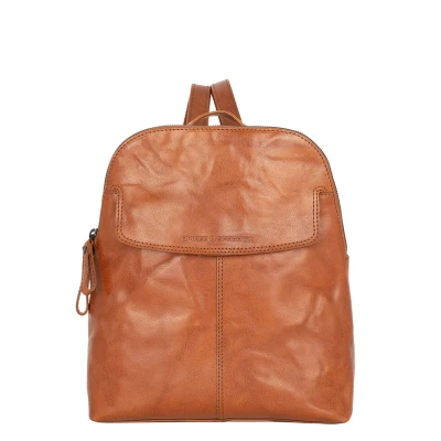 Afbeelding van Leather Backpack Jessicca Brandy Cognac
