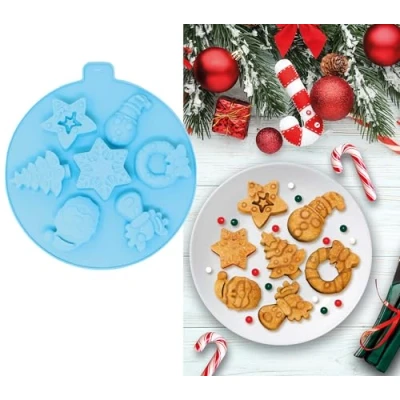 Afbeelding van Fiestas Guirca Siliconen koekjesvorm kerstbal 1 stuks blauw