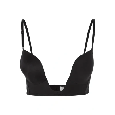 Afbeelding van MAGIC Bodyfashion dames V bra plunge bh met push up en afneembare bandjes in de kleur Zwart, maat: B80