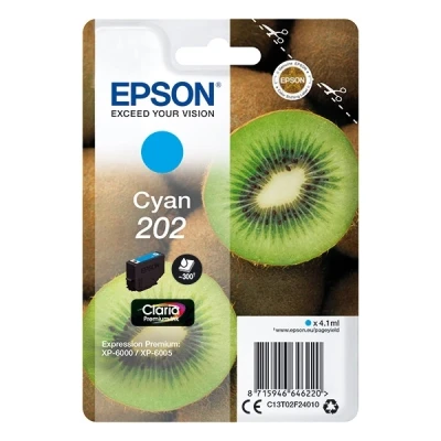 Image de Epson 202 4.1 ml cyan original blister cartouche d&#039;encre pour Expression Home XP 202; Premium 6000 6005 6100 6105