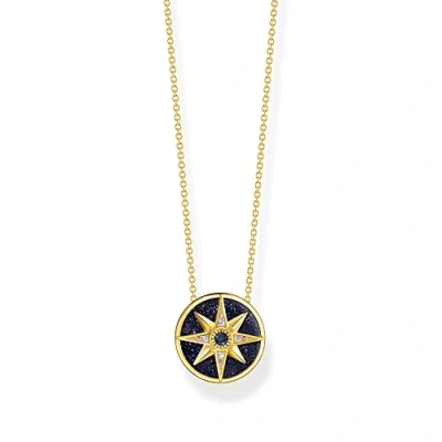 Afbeelding van Thomas Sabo Dames Ketting 925 Zilver Glazen blok One Size Goud 32019563