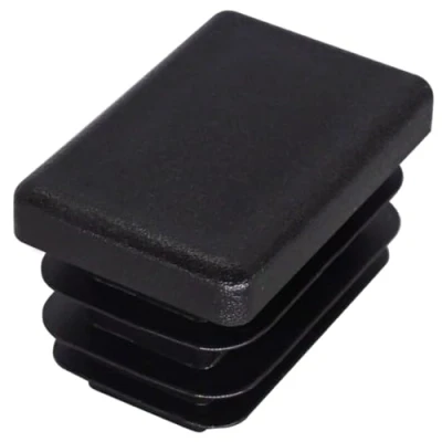 Afbeelding van SKIR&#039;CO Set van 20 rechthoekige kunststof doppen x 30 mm zwart RAL 9005