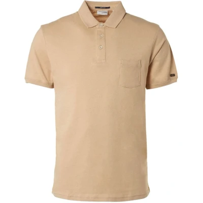 Afbeelding van No Excess Polo Linnen Beige maat XXL heren met Regular fit Pasvorm Suitable Herenkleding Poloshirt