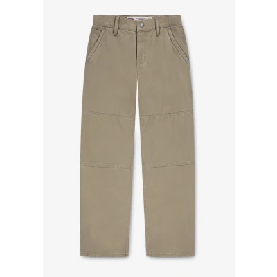 Afbeelding van Levi&#039;s Jongens 555 straight fit cargobroek met steekzakken in de kleur Beige, maat: 110 = 5 label