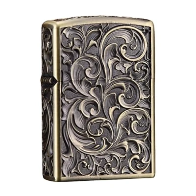 Afbeelding van junweideyi Chinese stijl cadeau aansteker, vervangbaar voor Zippo (alleen hoes), compatibele inzetstukgrootte: 3,6 cm x 1,2 5 cm, aanstekerdoos (stijl 5)