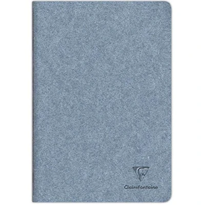 Afbeelding van Clairefontaine 83515C een piqué notitieboek met draad, omslag van jeans papier, A4, 21 x 29,7 cm, 96 pagina&#039;s, gelinieerd, ivoorkleurig 90 g, klep, collectie &amp; cacao
