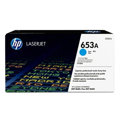 Image de HP 653A toner cyan authentique LaserJet