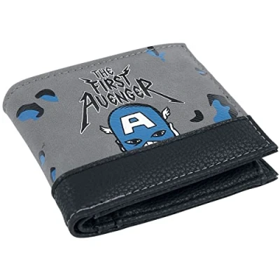 Afbeelding van Marvel Captain America Bifold portemonnee The First Avenger Grijs