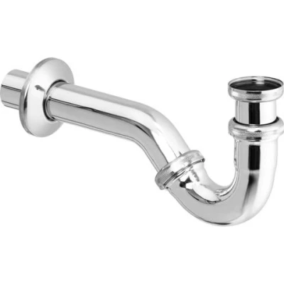 Afbeelding van Viega bidet buissifon met muurbuis en rozet (chroom)