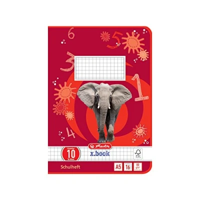 Afbeelding van Herlitz 3321007 schriften A5/16 liniatuur 10 (geruit met rand) FSC Mixed stuks gesorteerd