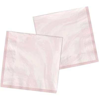 Afbeelding van Folat Servetten Marmer Roze 33 x cm 20 stuks