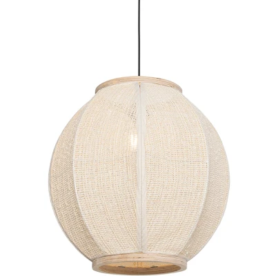 Afbeelding van QAZQA Oosterse hanglamp naturel 46 cm Rob