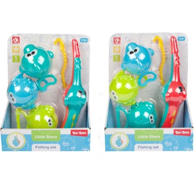 Afbeelding van Toi Toys Little stars badspeelgoed vishengel met 3 vissen, 4dlg.
