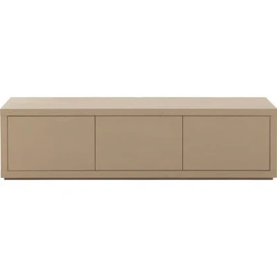 Afbeelding van Goossens Tv Meubel Barcelona, 3 Kleppen Met Kabeldoorvoer Hout Grijs