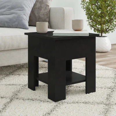 Afbeelding van Salontafel 40x40x42 cm bewerkt hout zwart