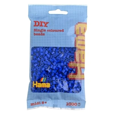 Afbeelding van Hama 207 08 creatieve hobby&#039;s, kralen en sieraden, zakjes met 1000 parels, donkerblauw