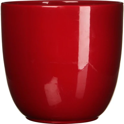 Afbeelding van Mica Decorations Tusca Bloempot H28 x Ø31 cm Keramiek Rood