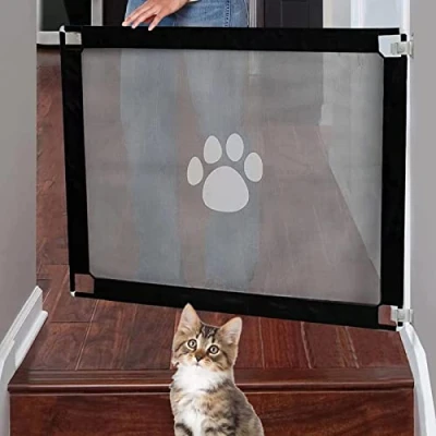 Afbeelding van Hondenhek, trapbeschermingsrooster zonder boren, Magic Gate voor huisdieren, honden en katten, 100 x 80 cm