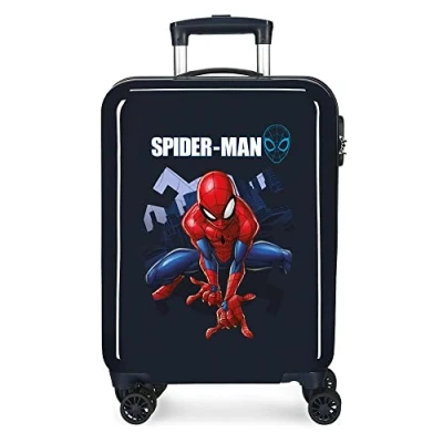 Afbeelding van Marvel Spiderman Action Koffer trolley cabine, Blauw, 37 x 55 20 cm, stijf ABS, cijferslot, 34 l, 2,6 kg, 4 dubbele wielen, handbagage, kindermode, Kindermode