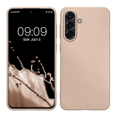 Afbeelding van kwmobile telefoonhoesje geschikt voor Samsung Galaxy A36 5G Hoesje smartphone Back cover in metallic goud