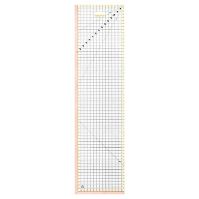 Afbeelding van Fiskars Patchwork liniaal, 15 x 60 cm, 1 cm overbreedte, onderbroken rasterlijnen van een halve centimeter, hoeklijnen, PET kunststof, 1066360