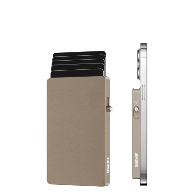 Afbeelding van Valenta Cardprotector Aluminium Magsafe natural titanium
